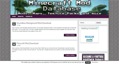 Desktop Screenshot of mcmoddatabase.com