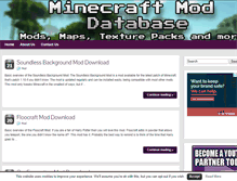 Tablet Screenshot of mcmoddatabase.com